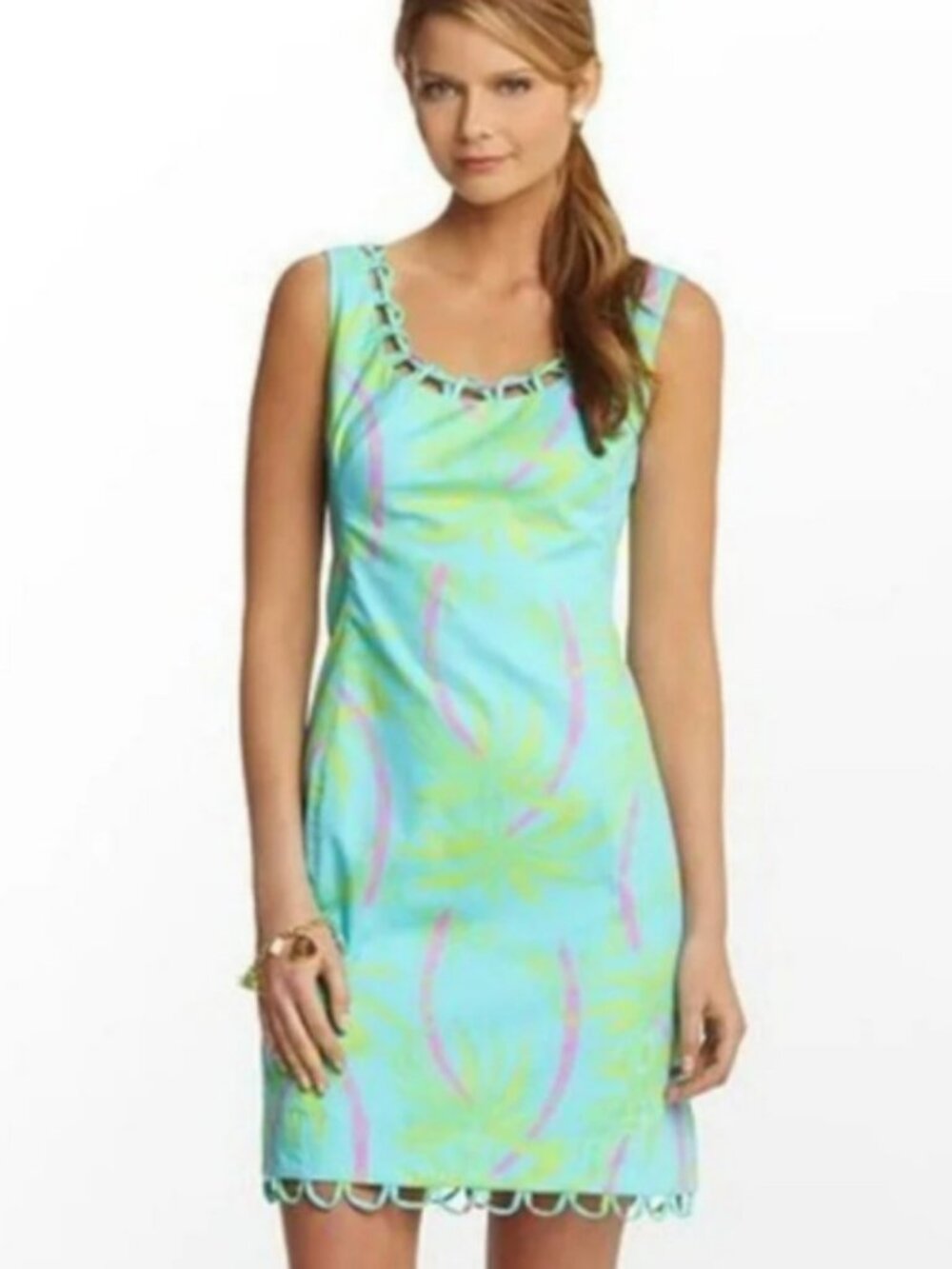 Lazy Hazy Palm Tree Logan Shift Dress